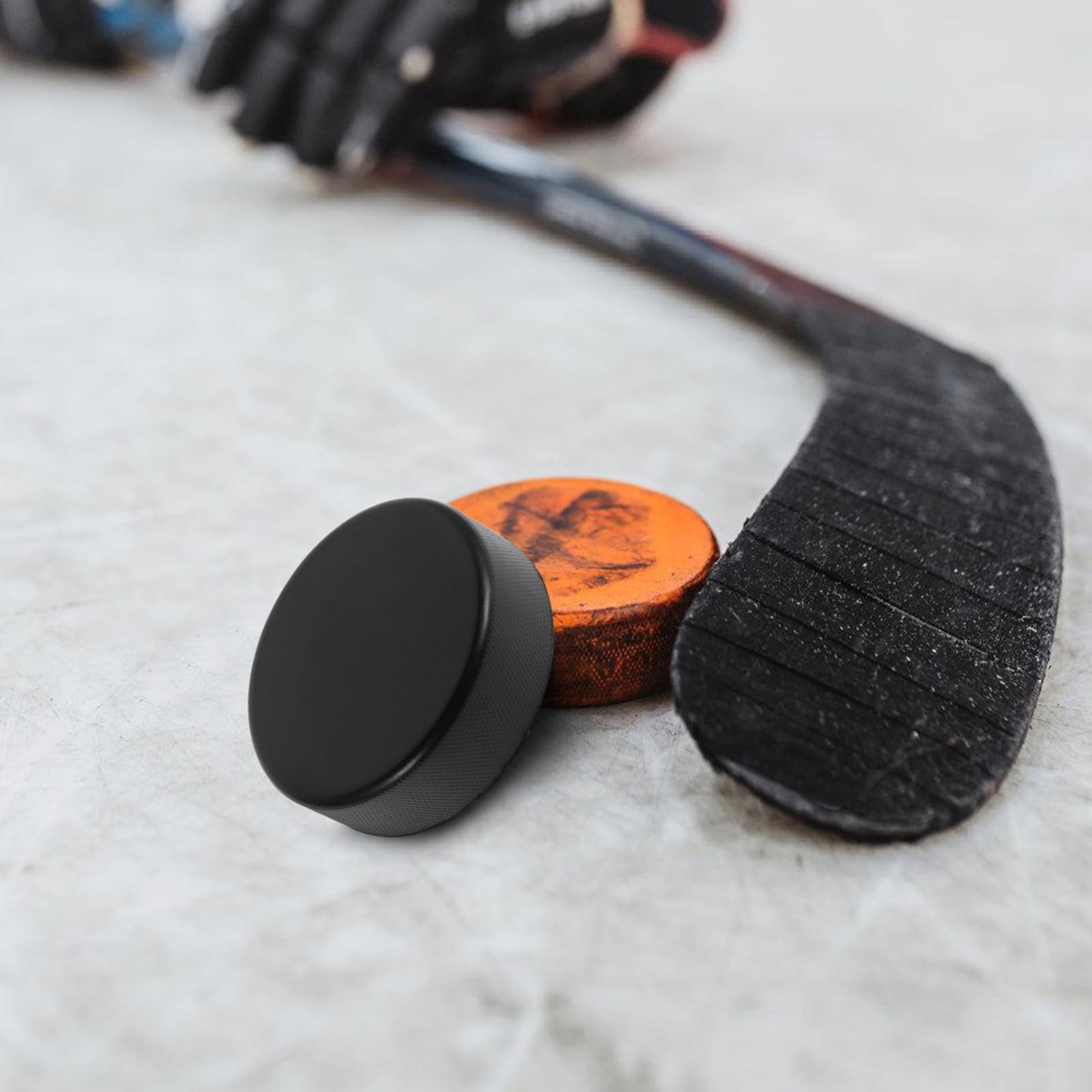 Happyyami Palet de Hockey D’entraînement Noir en PU, Lot de 20 Pièces