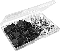 Vista 7 de 50 pares de alfileres y respaldos, tachuelas de amarre de bloqueo, parte trasera de pasador de goma, alfileres de corbata con parte trasera