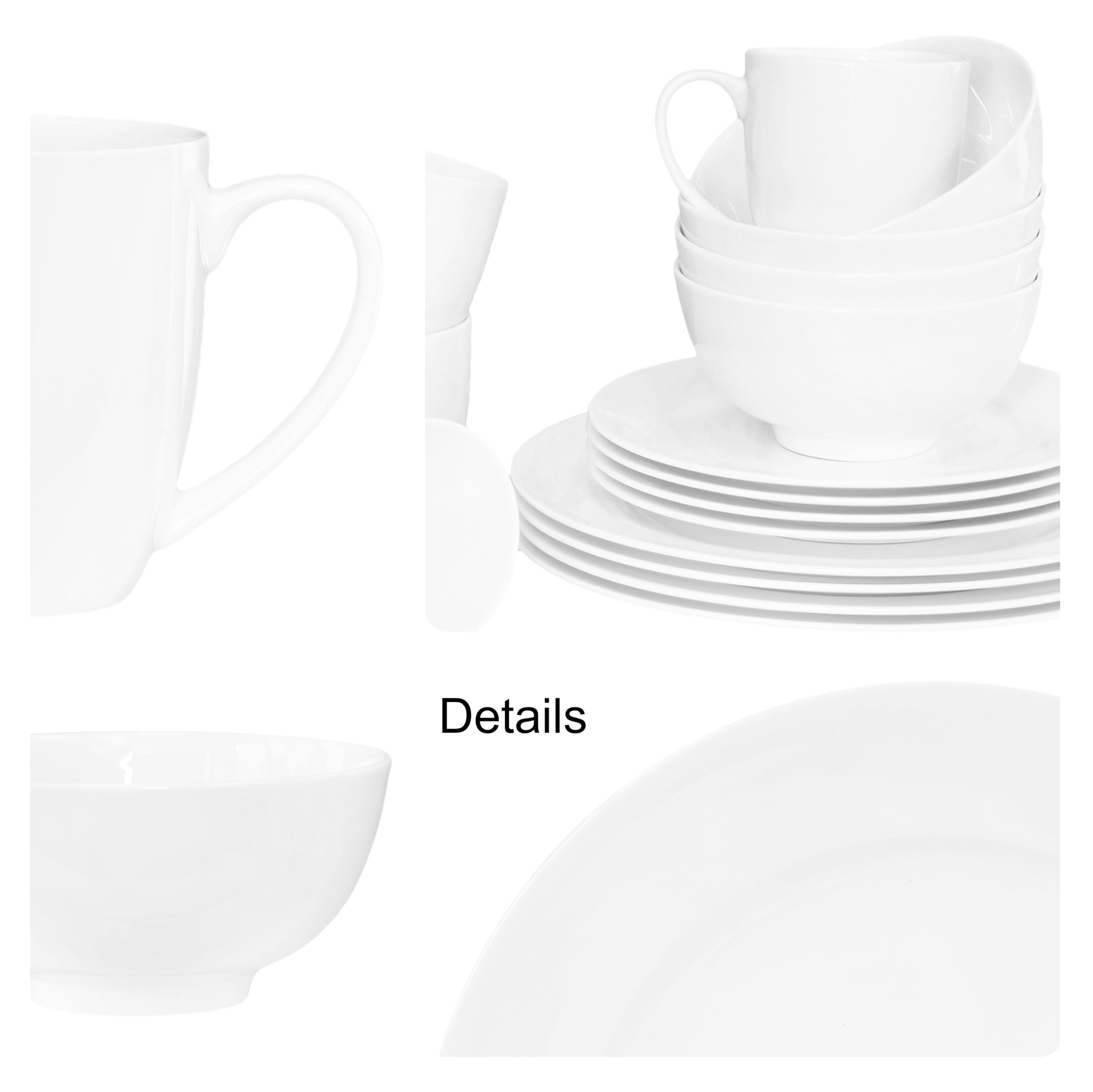 Amazon.com | Bone China 16 Piece Dinnerware Set, Service for 4