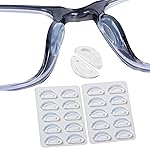 Eyeglass Nose Pads, Anti Slip Nose Pads for Glasses with Super Sticky Backing, Soft Silicone Adhesive Glasses Nose Pad (10 Clear Pairs)