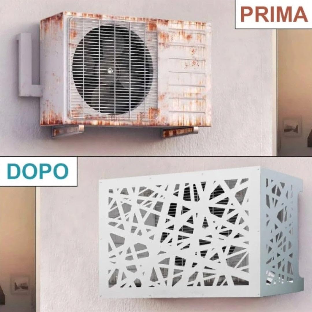 DIVINA HOME Cache Climatiseur Pour Climatiseur Artist M Blanc En Aluminium L86Xp44Xh68 Cm