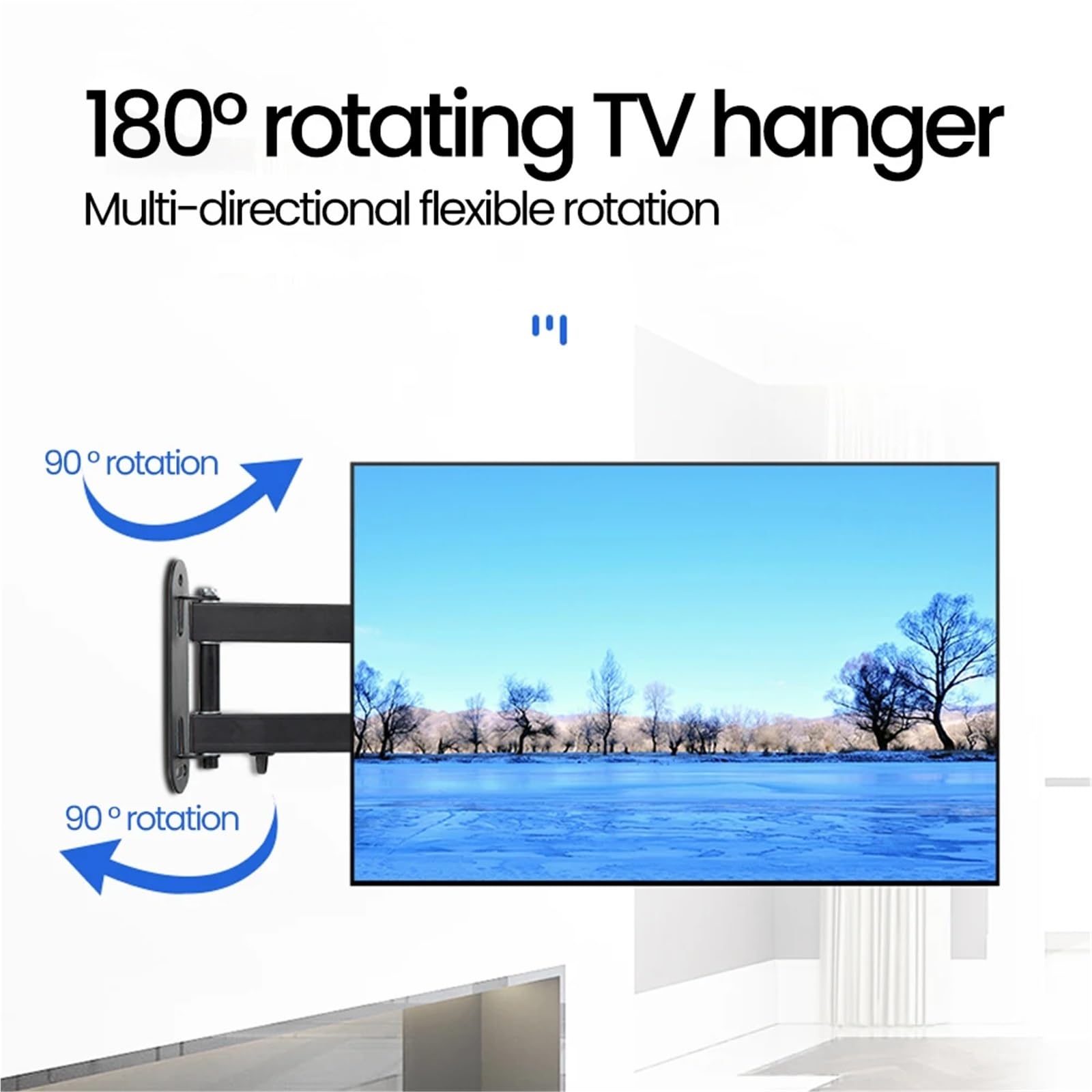 VELORE Staffa universale regolabile per TV a parete universale girevole supporto TV per schermo piatto LCD LED da 14 a 32 pollici
