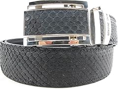 Black Leather Auto Buckle