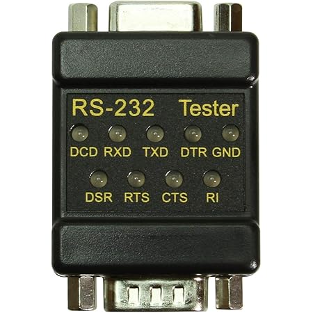 Cablemax RS-232 LED link Tester DB-9 Male to DB-9 Female