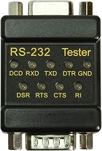 Cablemax RS-232 LED link Tester DB-9 Male to DB-9 Female