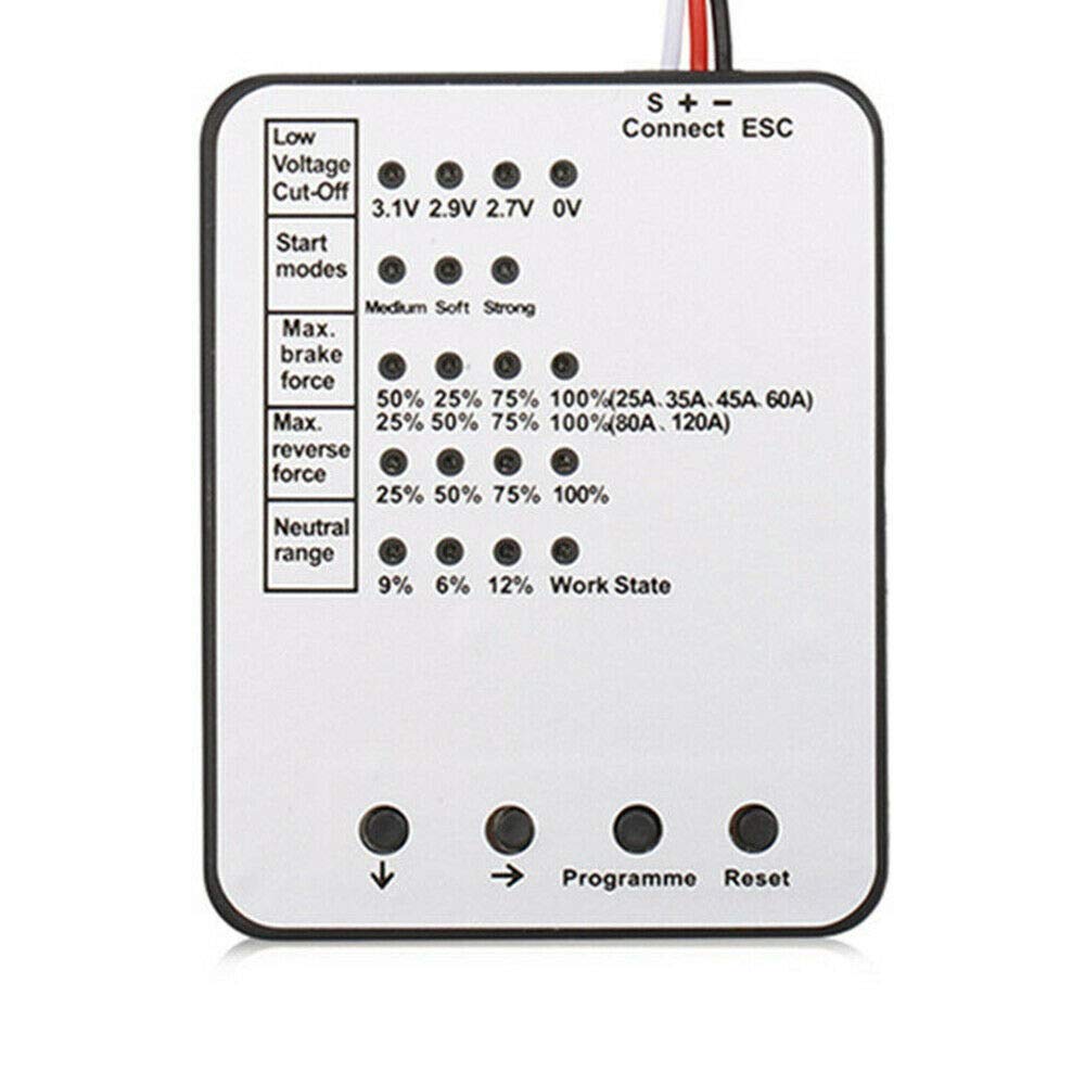 Replacement Program Card LED Electronic Speed Programmer Controller 25 ...