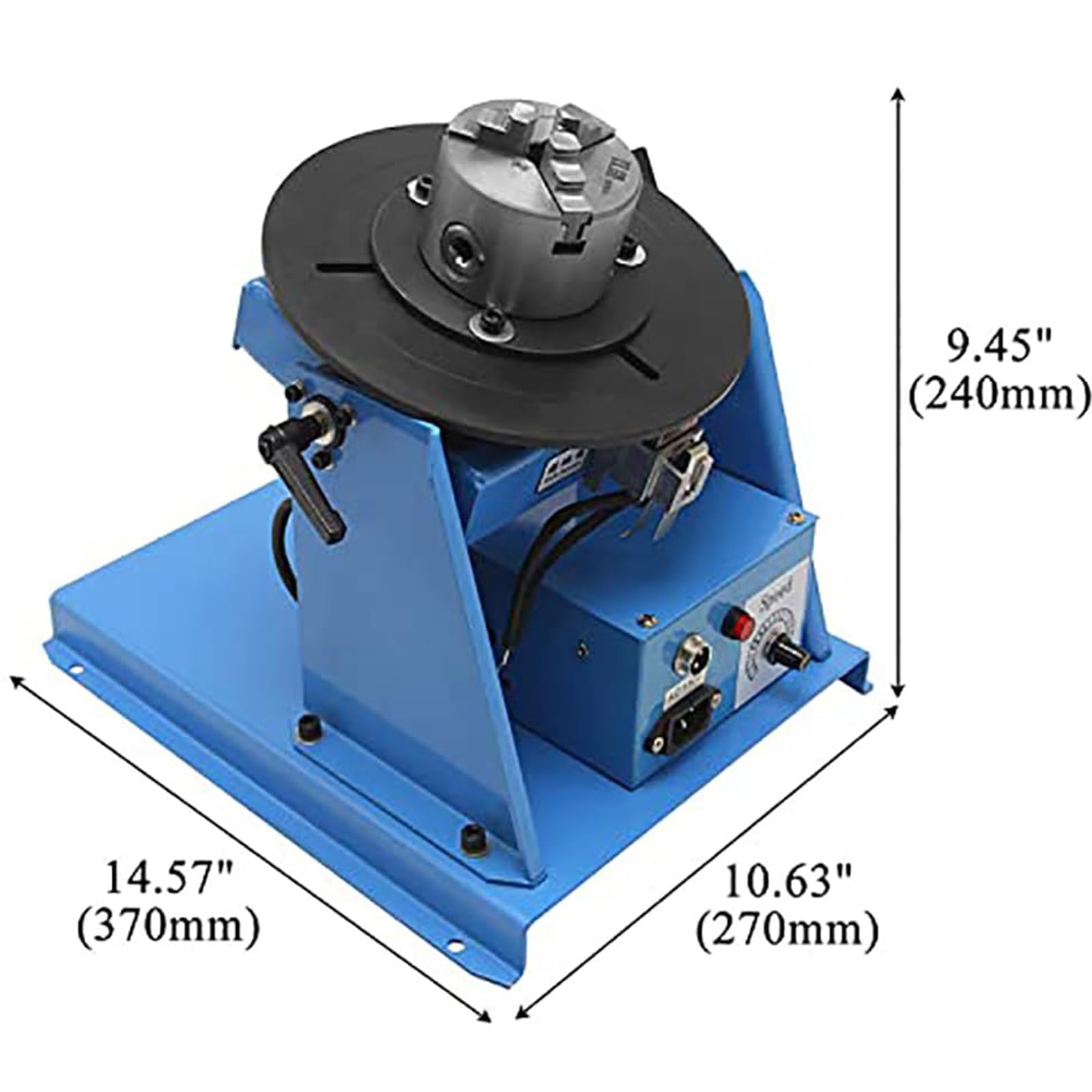 Piattaforma rotante per saldatura, 10 kg, rotatore per saldatura inclinabile da 0 a 90 ° con pedale, velocità regolabile 2-20 giri/min per saldatura TIG MIG MAG flangia tubo