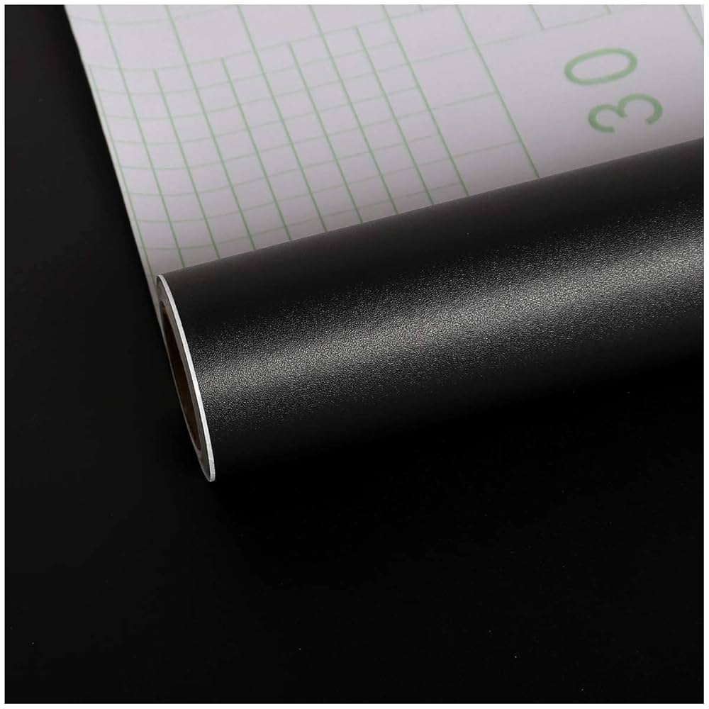 Amazon | VEELIKE 壁紙シール 無地 黒 つや消し インテリア