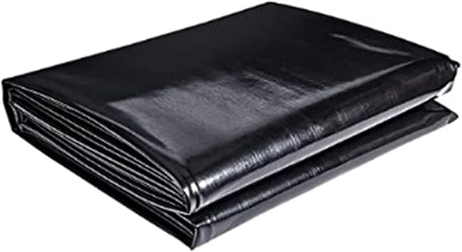 Black Pond Liner 3x4m 4x6m 5x8m 8x10m 10x12m, Preformed Pond Liner for Small Gardens Fish Koi Ponds, Polythene Plastic Sheeting Damp Proof Membrane, 0.12mm Thick16.4x26.2ft