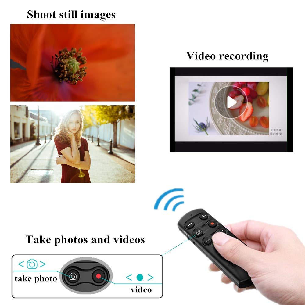 PHOLSY RMT-P1BT Bluetooth Fotocamera Telecomando senza fili Compatibile con Sony a1, a6100, a6400, a6600, a7C, a7M3, a7M4, a7RM4, a7SM3, a9, a9M2, RX0M2, RX100M7, ZV-1, ZV-E10, FX3