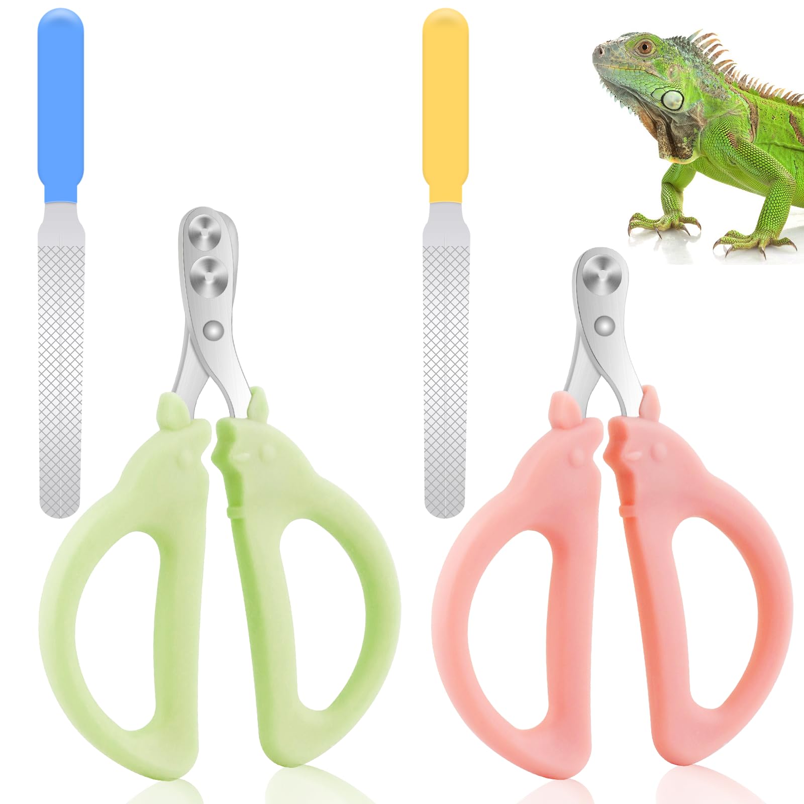 Cat Nail Clippers with Nail File, Kitten Claw Nail Clippers for Trimming, Stainless Steel Pet Bearded Nail Clippers Tool for Dragon, Guinea Pig,