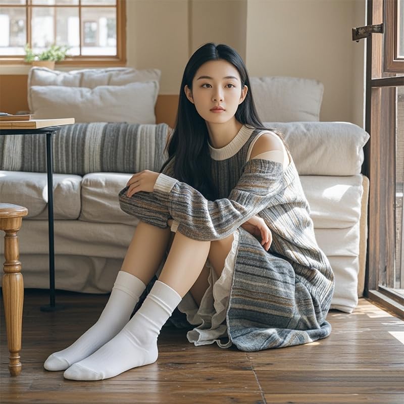 Image of 3 Pairs Ankle Socks for Women Non Slip Cotton Socks No Show Socks Classic Casual Socks