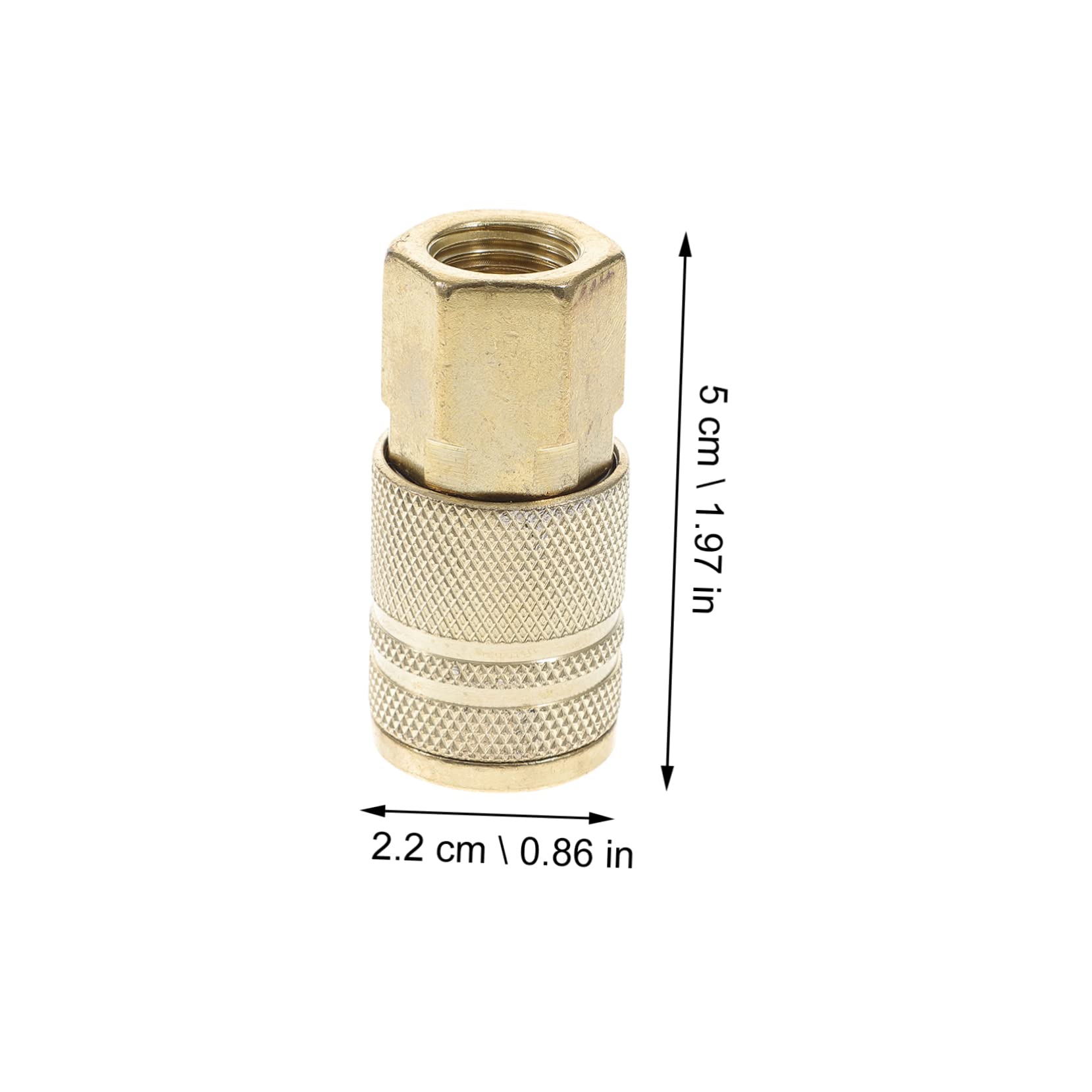 Mipcase 10 Pezzi Raccordo Rapido per Tubo Aria, Connettore 1/4 Pollice in Ferro Dorato, Sgancio Rapido per Utensili Pneumatici e Compressore