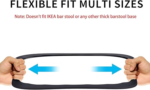 Miniatura 6 de Paquete de 2 anillos protectores de patas para taburetes de bar, protectores de suelo de silicona antideslizante para patas de silla, almohadillas