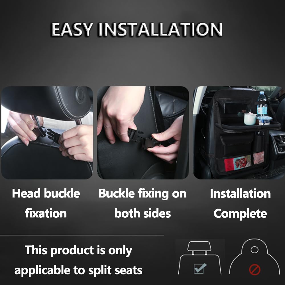 2 Piezas Organizador Coche para Dodge Caliber Journey Dart Caliber, Plegable Organizador Asiento Trasero Coche Impermeable Organizador Asiento Coche Niños,Red