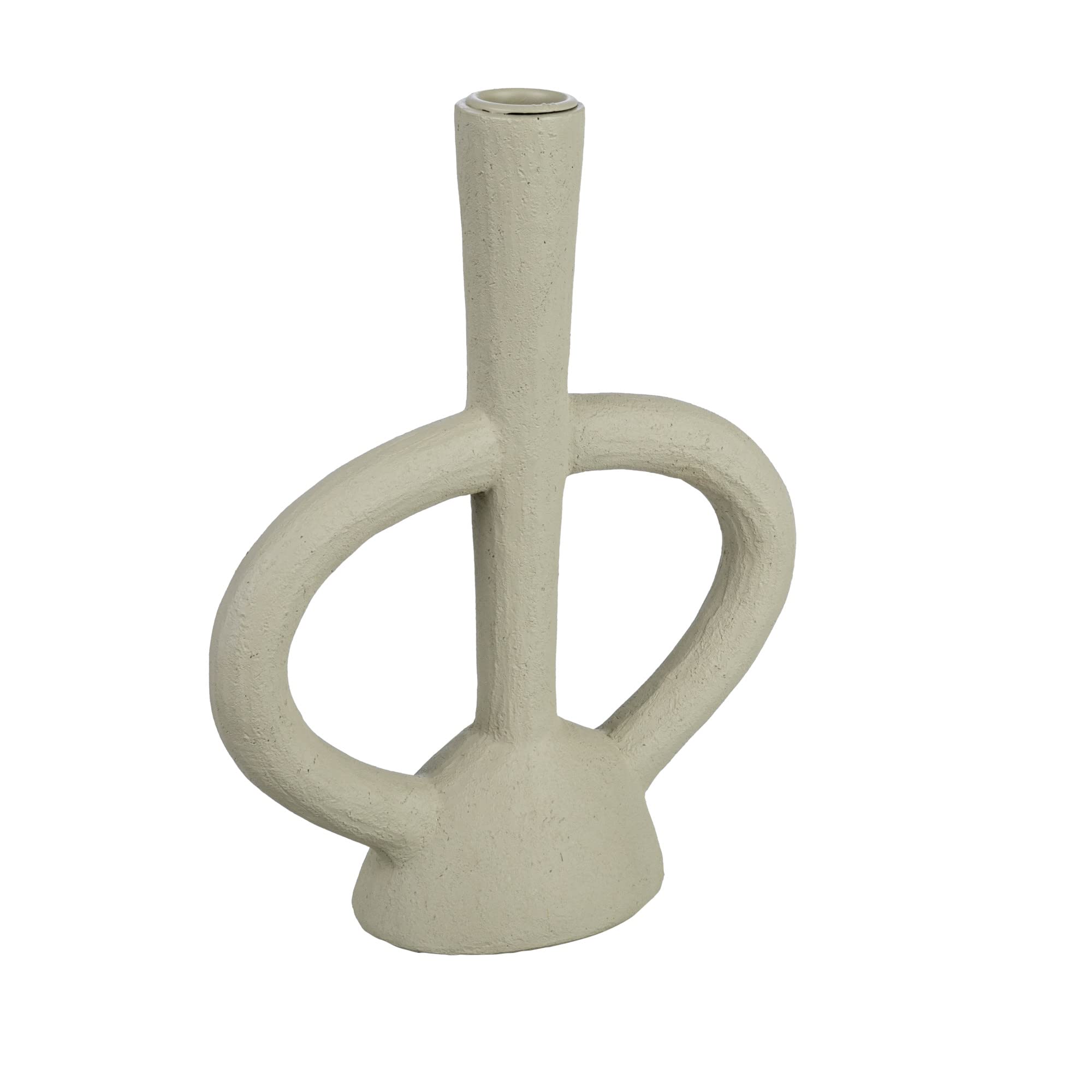 Bloomingville Modern Double Taper Candle Holder - White Sculptural Centerpiece