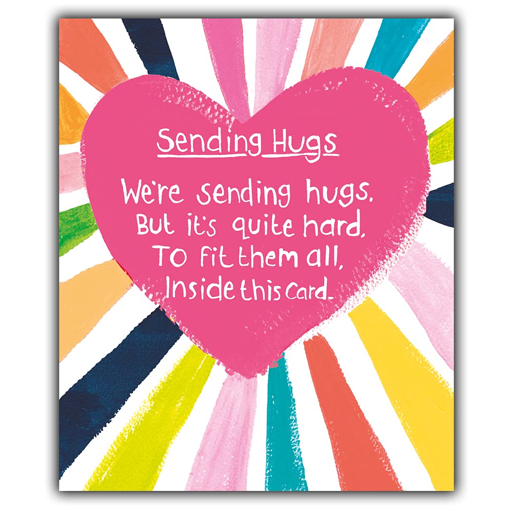Sending Hugs Card, Thinking Of You Card, Love Card, OPEN CARD, Paper Salad, M...