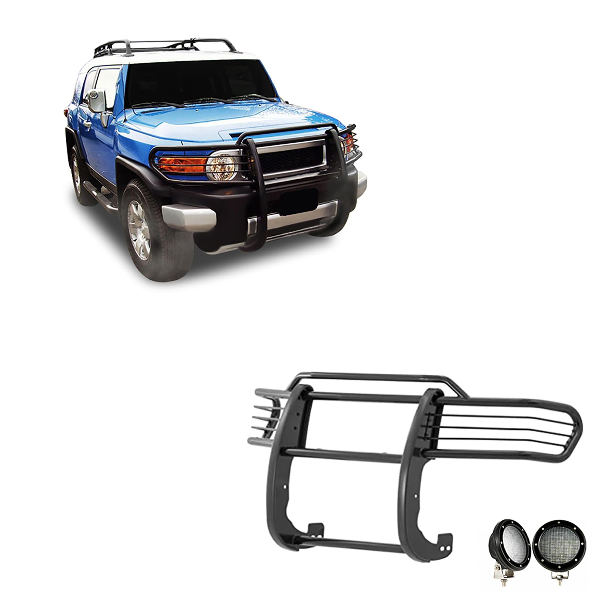 Amazon.com: Black Horse Grille brush Bumper Guard Modular Black