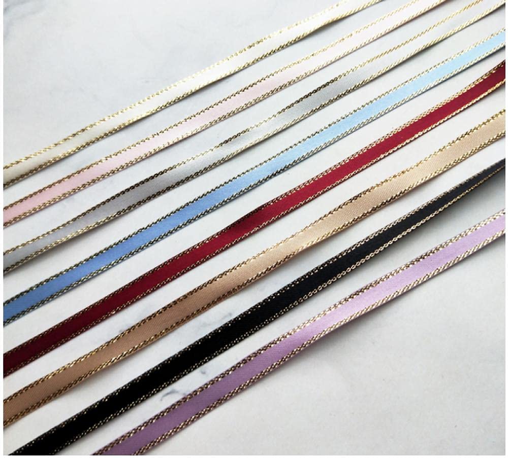 Ribbons For Gift Wrapping Ribbon For Fabric Satin Ribbons 0.6 Cm Dwustronny Zaszyfrowany Złoto Wstążki Ślubne Zaproszenie Na Ślub Ramiączka Ręcznie Diy Łuk Dekoracyjna Wstążka-Szary