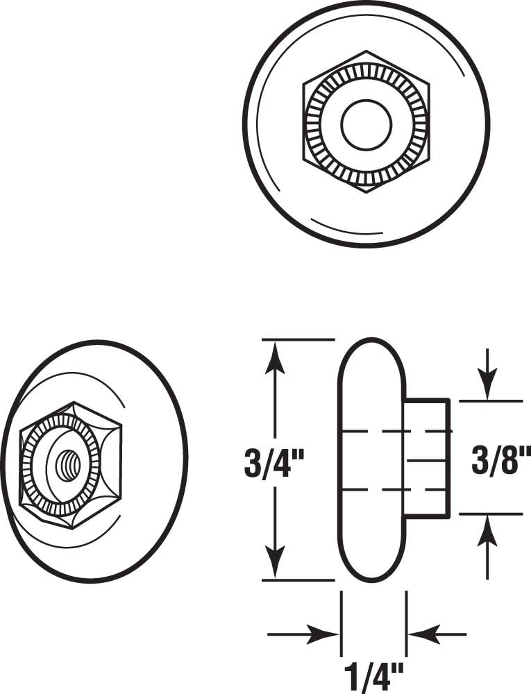 Prime-Line Products M 6151 Tub Enclosure Rollers, 3/4-Inch, 4-Pack , White : Tools & Home Improvement