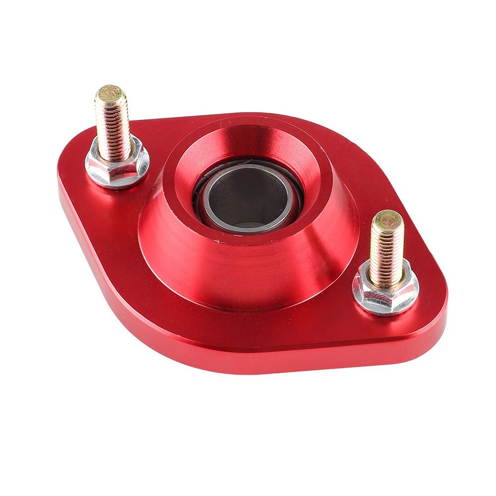 Kimiss Juego de montaje de amortiguador de coche Almohada bola trasera Camber placas Ajuste para E30 E36 E46 (Aleación de aluminio)(Rojo)