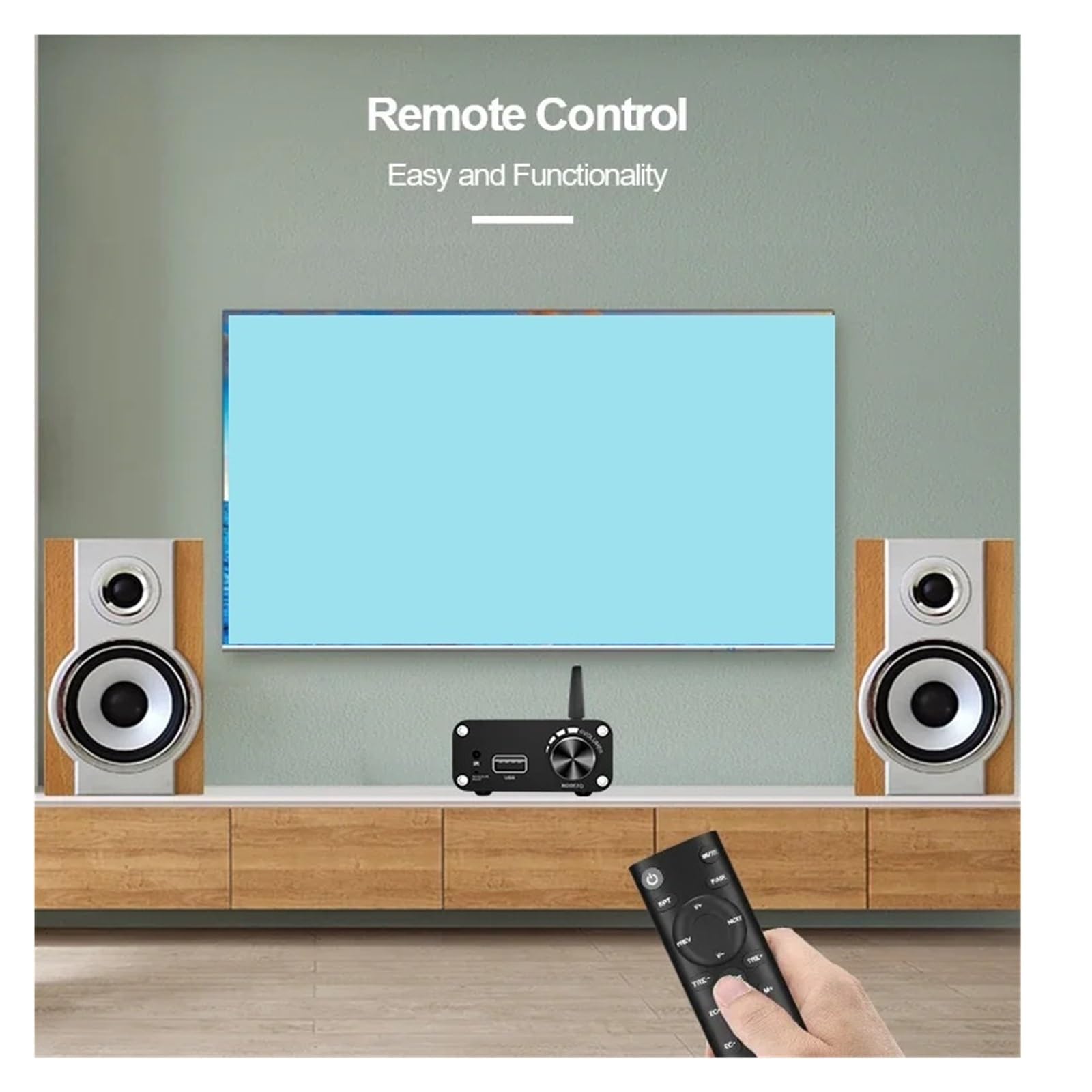 Amplificador Mini HiFi Estéreo 2.0 Clase D Amplificador Potencia 200W Adecuado for Cine en Casa