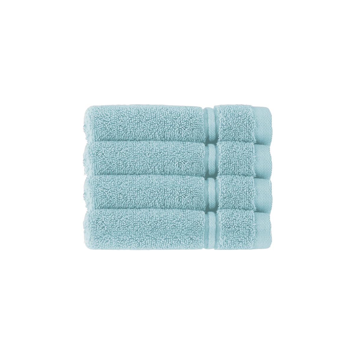 Christy Antalya Face Cloths | Set of 4 | 100% Turkish Cotton | 600GSM | Soft Plush Luxury Flannels | 4 Wash Cloths | Quick Dry | Ocean Blue โ image 1