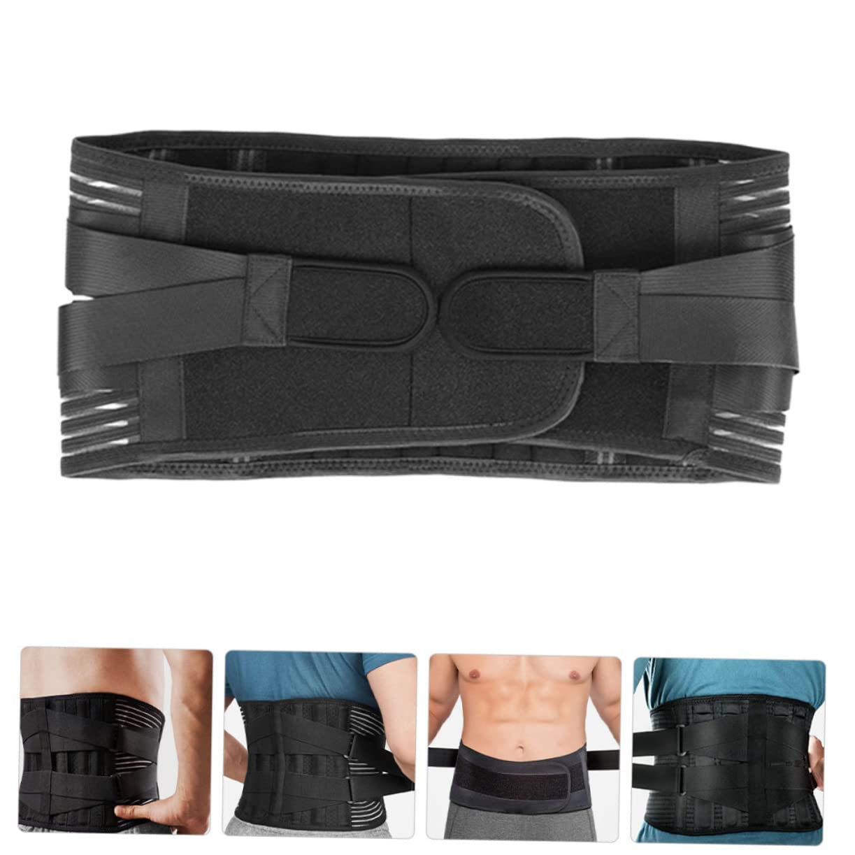 FRCOLOR Sweat Absorbent Quick Dry Lumbar Brace Support Belt Waist Protector for Exercise Fitness Activities