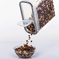 Vista 3 de Dispensador de cereales, dispensador de arroz, 4 unidades, recipientes herméticos para almacenamiento de arroz, dispensador de cereales para harina