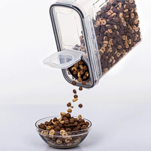 Miniatura 3 de Dispensador de cereales, dispensador de arroz, 4 unidades, recipientes herméticos para almacenamiento de arroz, dispensador de cereales para harina,