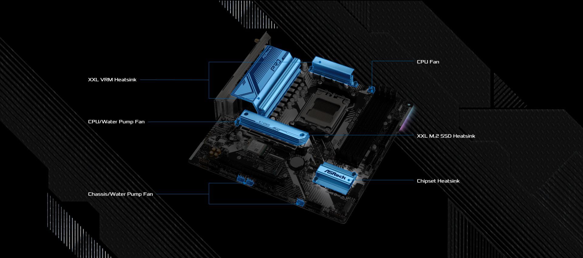 ASRock MB AMD AM5 B650M Pro RS WiFi