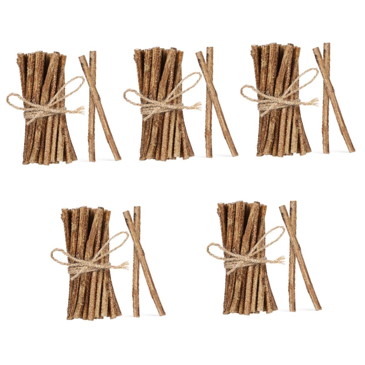 OSALADI 5 Set Legno Naturale Con Corteccia Lunghi Per Decorazioni E Lavoretti Creativi Materiale Premium Per Fai Da Te E Decorazioni Casa 50 Pezzi * 5