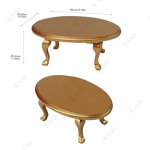 Miniatura 17 de iLAND Juego de muebles de casa de muñecas victoriana, muebles y accesorios para casa de muñecas, sofá de casa de muñecas en miniatura con accesorios