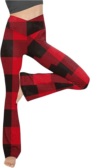 Orgrul Clothes Cotton Graphic Track Athletic Plaid High Waisted Thermal Pants Leggings Tights for Female Leggings Winter Girls