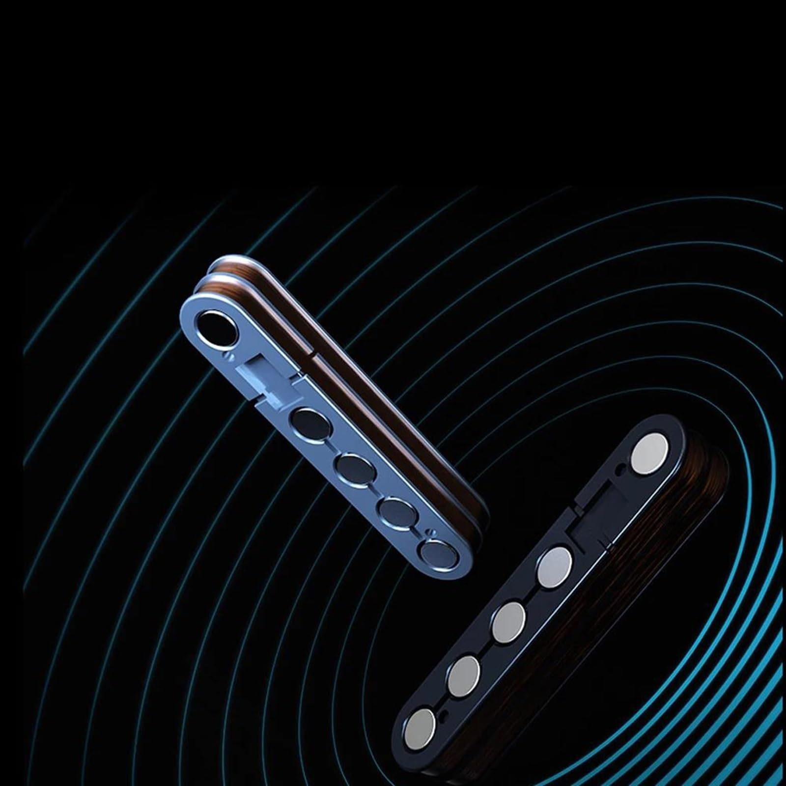Pickup per strumenti ad arco Pickup Per Buca Per Chitarra Acustica Con Microfono Ricevitore Per Buca Da 80-120 Mm(Bk)