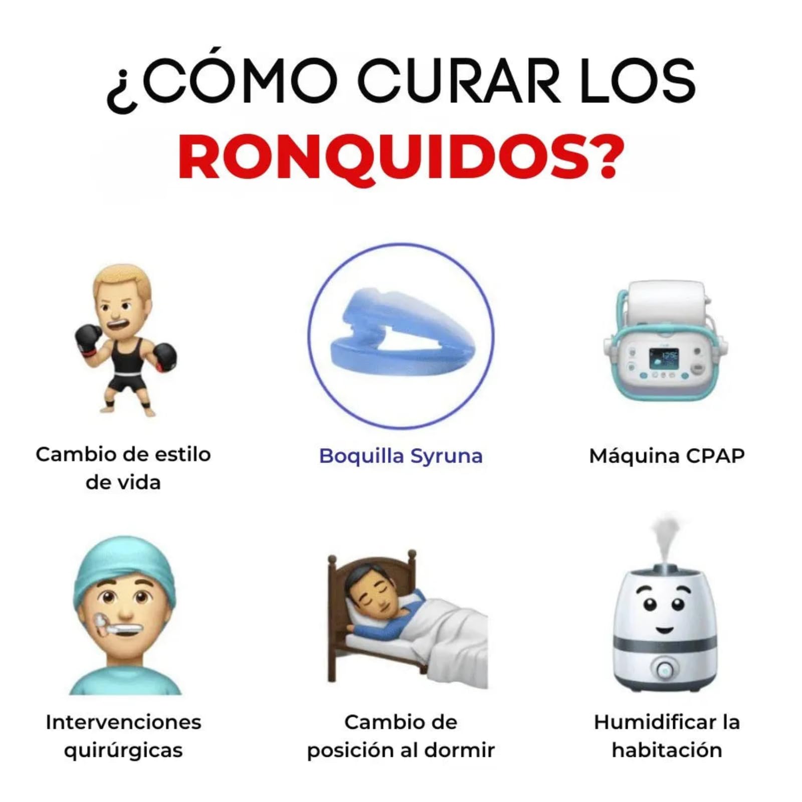 Syruna - Férula bucal médicaantirronquidos, discreta ycómoda，Dispositivo Anti-Ronquidos | Férula Bucal para Sueño Reparador y Respiración Cómoda，Mejorar la Calidad del sueño