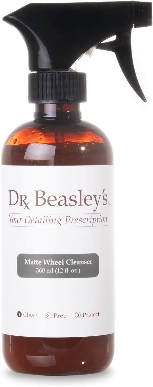 Matte Wheel Cleanser 12 fl oz - Restores Matte, Satin Powder Coated Finish to Original Look, Removes Bake Dust, Road Grime, No Fillers or Residue, Safe pH Balanced