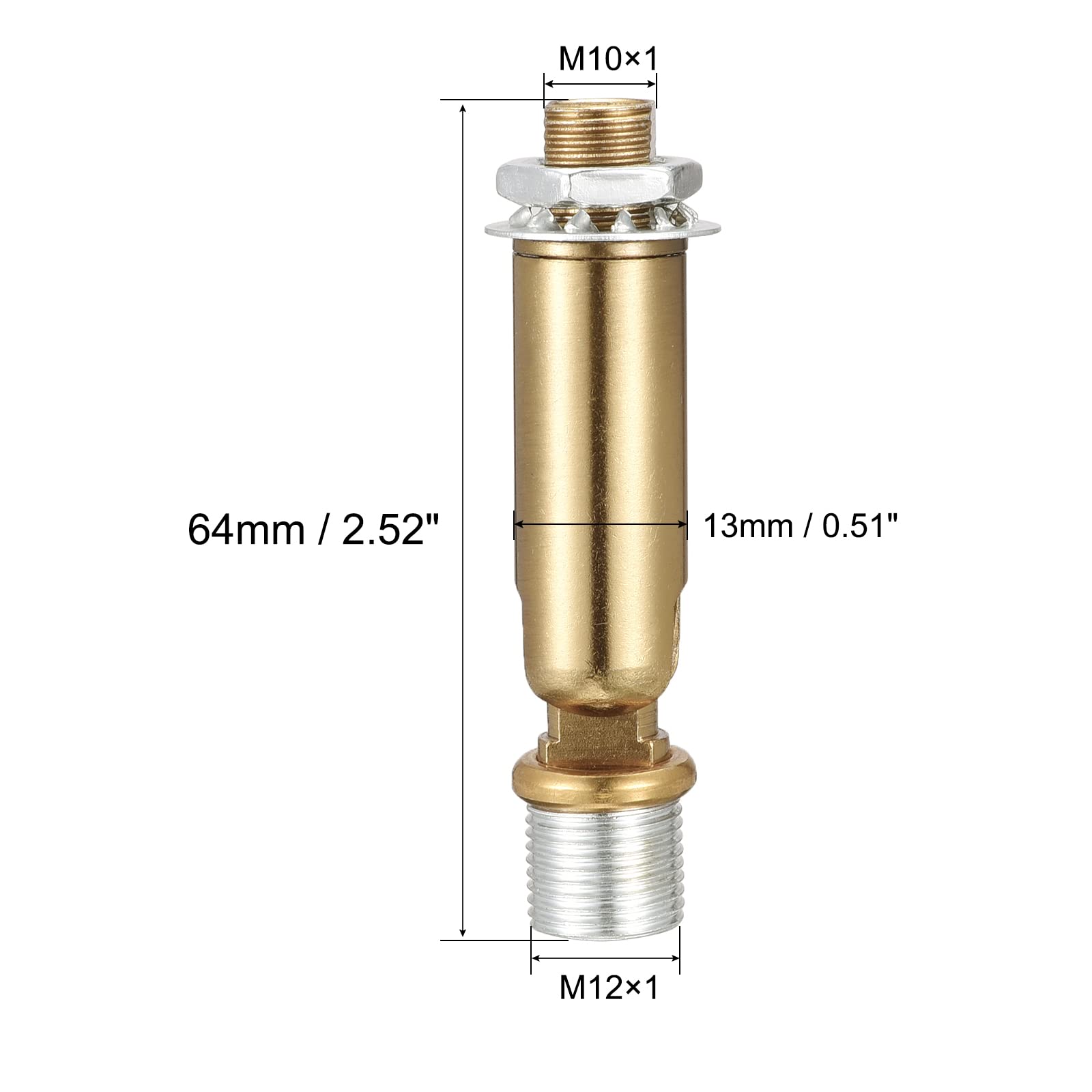 MECCANIXITY Sloped Ceiling Adapter – Swivel M10/M12 Thread, Gold Bronze Finish For Chandeliers & Pendant Lights