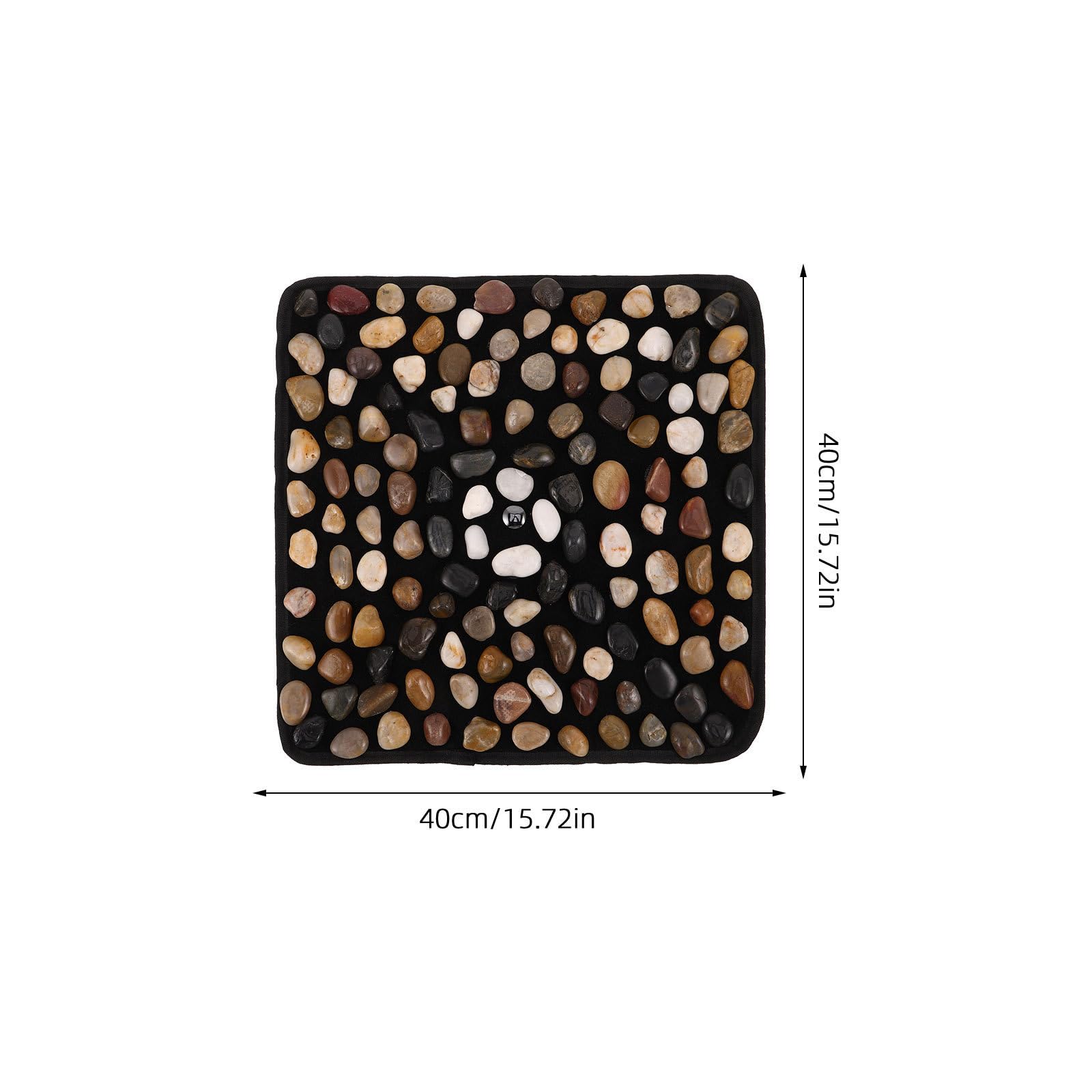 Kichvoe Alfombrilla de Baño Antideslizante de Piedras Naturales Masaje Relajante y Diseño en Patrón de Guijarros para Bañeras y Ducha Hogar