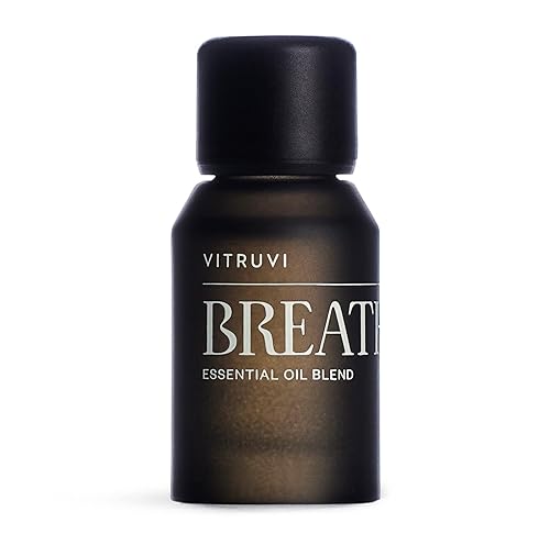 Vitruvi Breathe Mezcla de aceites esenciales mentosos y refrescantes con aceite de menta, cajeput, eucalipto y árbol de té (0.5 onzas líquidas)