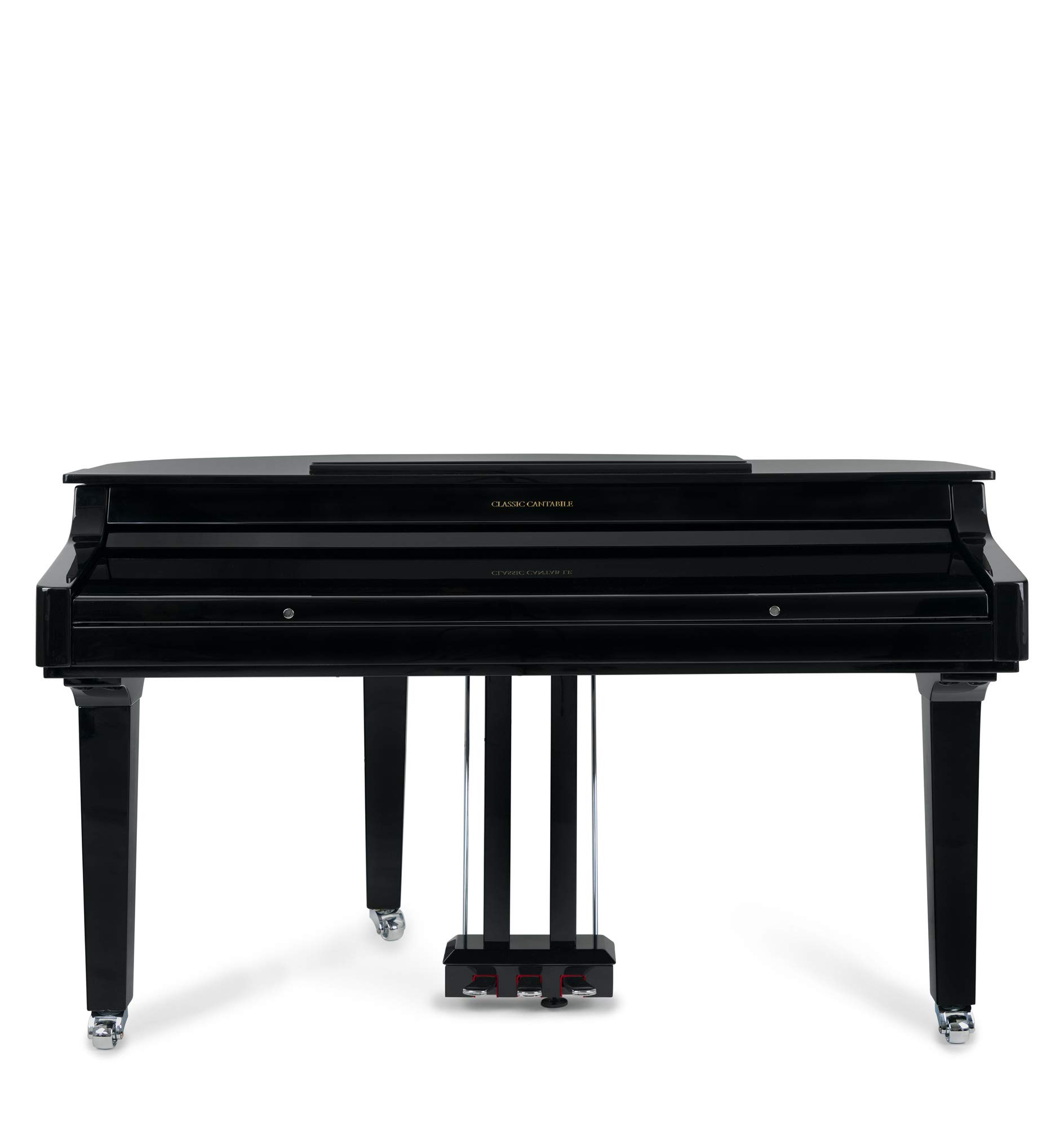 Classic Cantabile GP-A 810 Digitalflügel (88 Tasten mit Hammermechanik, 3-fach Sensorik, 1200 Voices, 270 Styles, Bluetooth, 38 Effekte, Dämpfersimulation, 3 Pedale) schwarz Hochglanz | 88 gewichtete Tasten mit Graded Hammer-Tastatur und 3fach-Sensorik, T