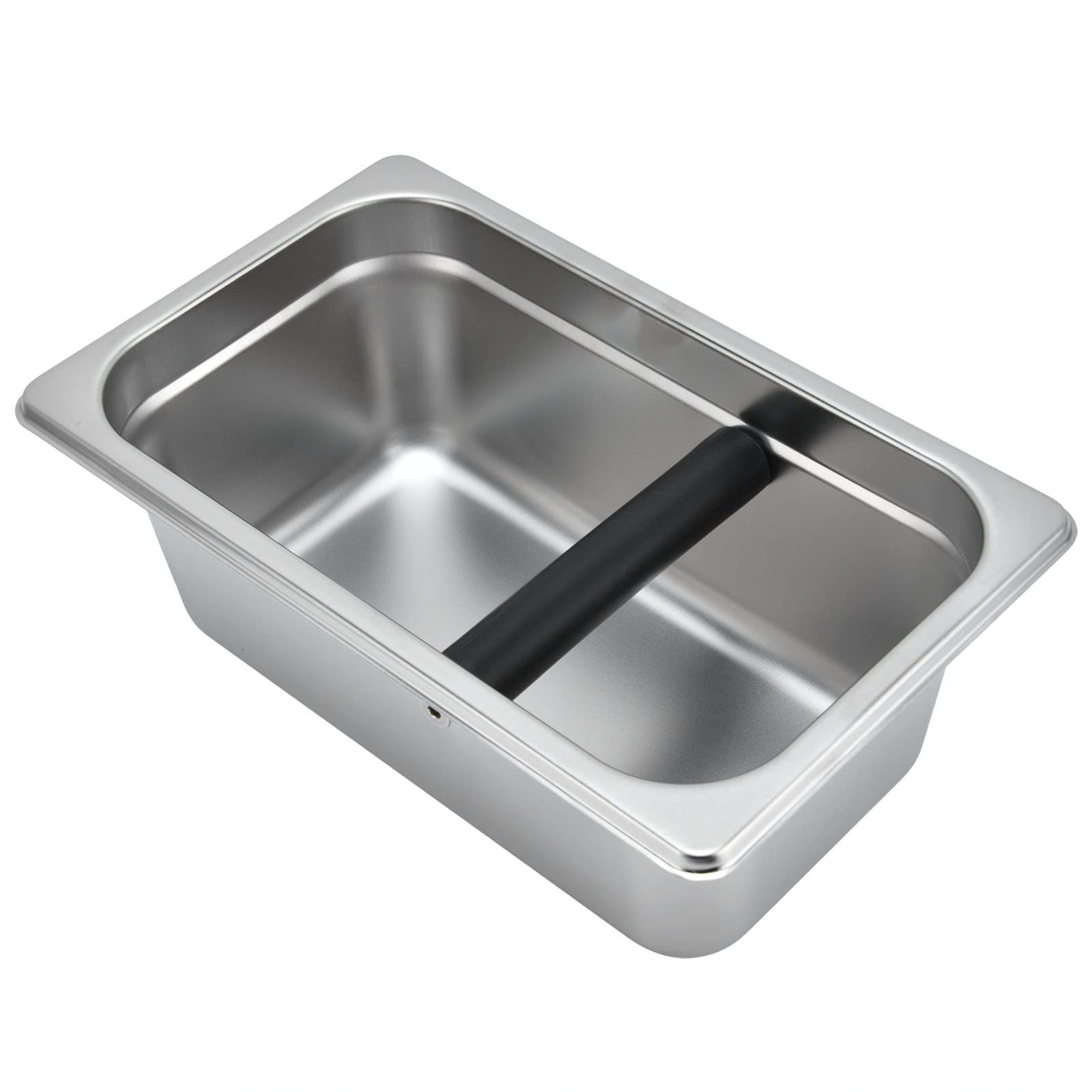 Recipiente para Posos de Café Cubo de Residuos Rectangular de Acero Inoxidable Gran Capacidad para Uso Doméstico