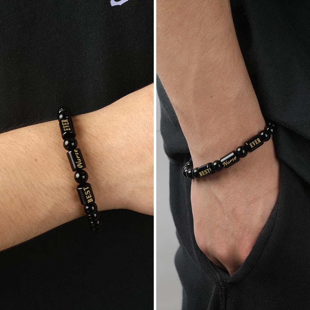 Male Nurses Week Gifts Nurse Gifts for Men Nurse Accessories for Work Appreciation Thank You Gift Ideas for Nurses Practitioner Graduation Christmas Retirement Valentines Mens Bracelets