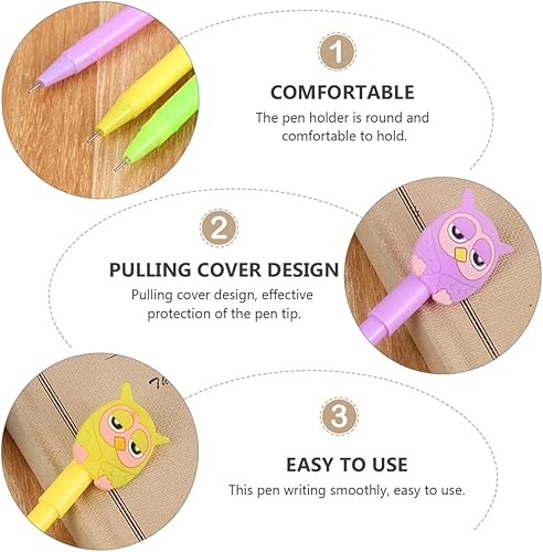 Miniatura 2 de EXCEART 15pcs Signing Pen Gel Ink Pen Gel Pens Come Pen Silicone Ink Gel Pen Gel Pen Cute Cartoon Animal Pens Roller Pen for Office Marker Pen Fresh