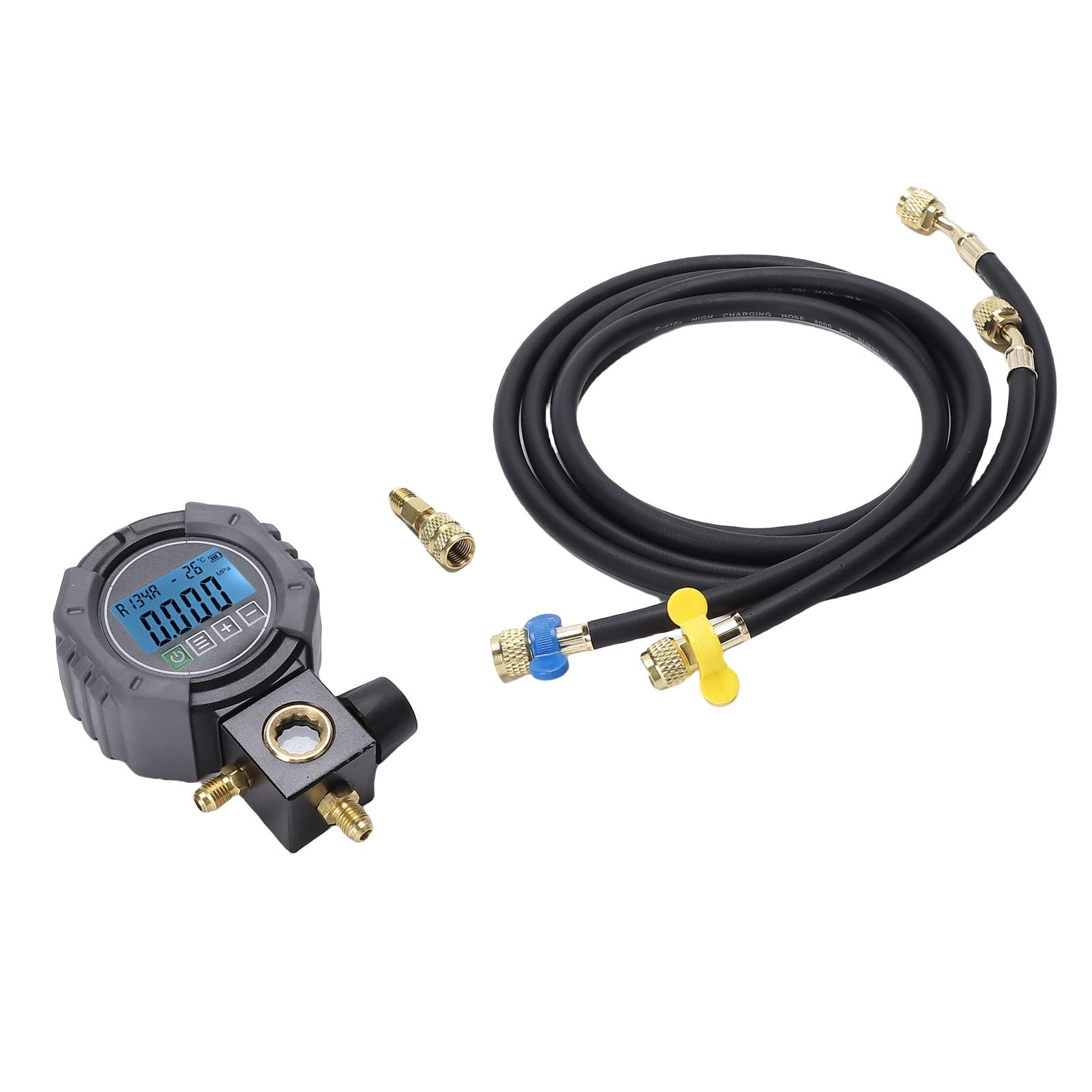 Medidor de Colector Digital, Herramienta de Medición Precisa para Cargar, Aspirar y Diagnosticar Sistemas HVAC con 1 Manómetro