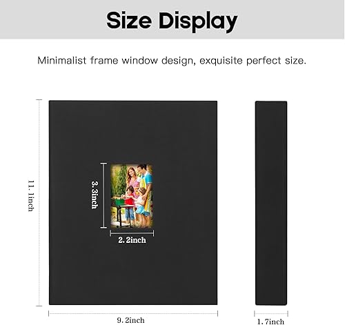 Miniatura 4 de Álbum de fotos de 3.5 x 5 pulgadas, álbum de fotos de 3.5 x 5 pulgadas con capacidad para 256 fotos, cubierta de lino, libro de fotos de 3 x 5 con