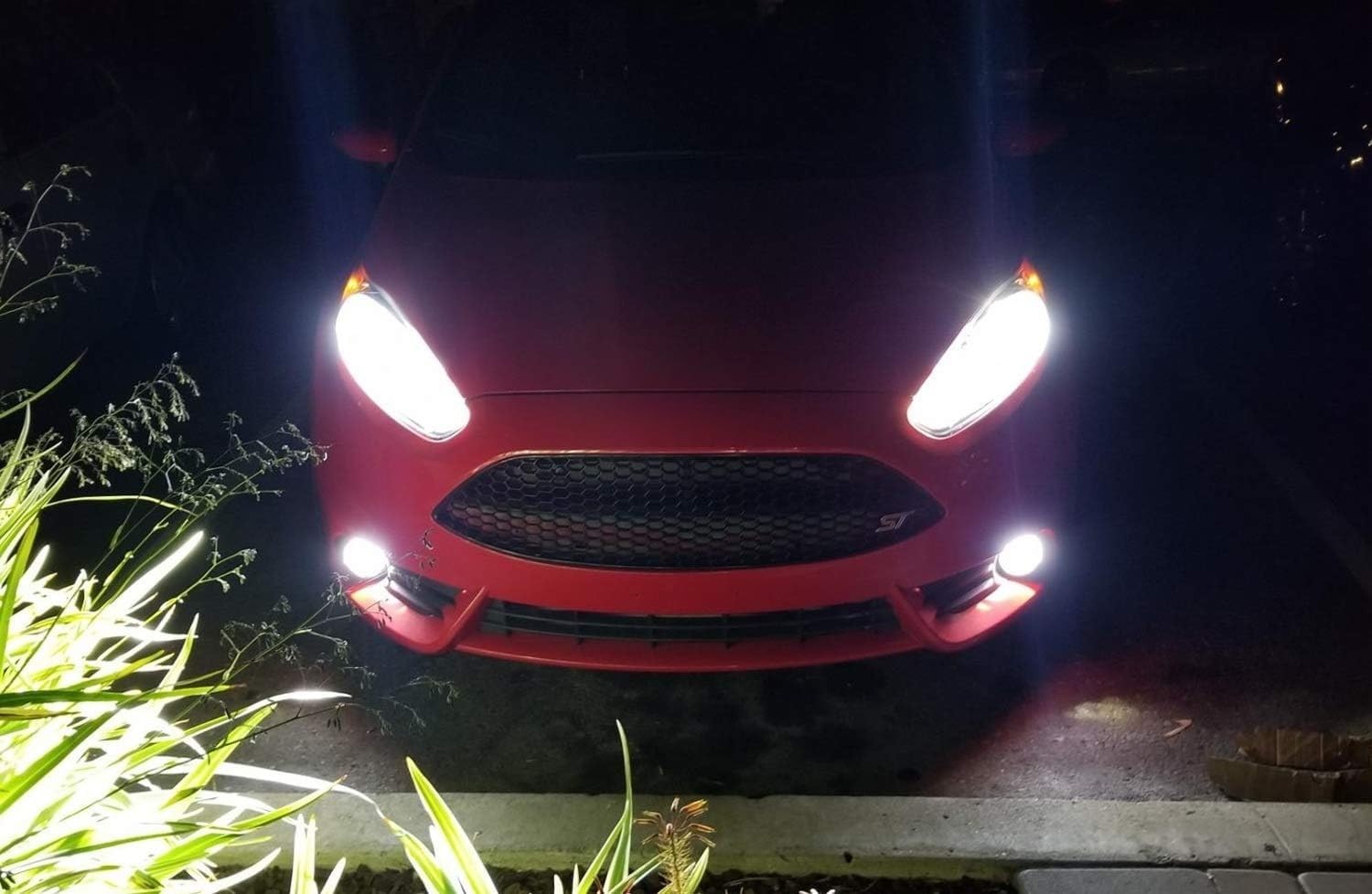 iJDMTOY Clear Lens 6000K White/2500K Yellow Dual Color 20W High Power LED Fog Light Assembly Compatible With Acura Honda Nissan Subaru Land Rover Suzuki, etc