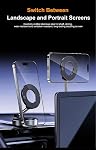 Magnetic Suction Phone Mount Compatible with Magsafe, 360° Adjustable Magnetic Car Phone Holder, Pocket Size Foldable Car Mount, Cell Phone Holders for Your Car for iPhone 17 16 15 14 13 12 Series