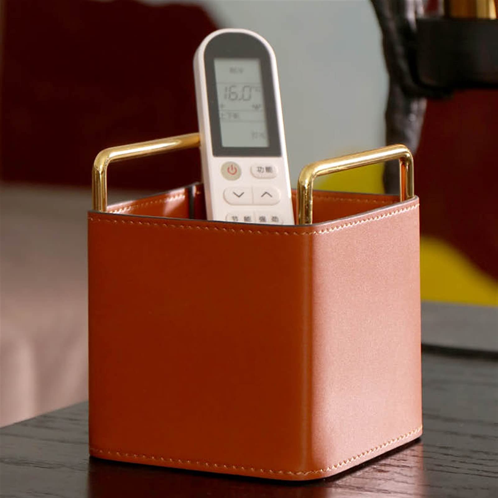 Portapenne in pelle vintage, organizer da scrivania per ufficio e uso domestico