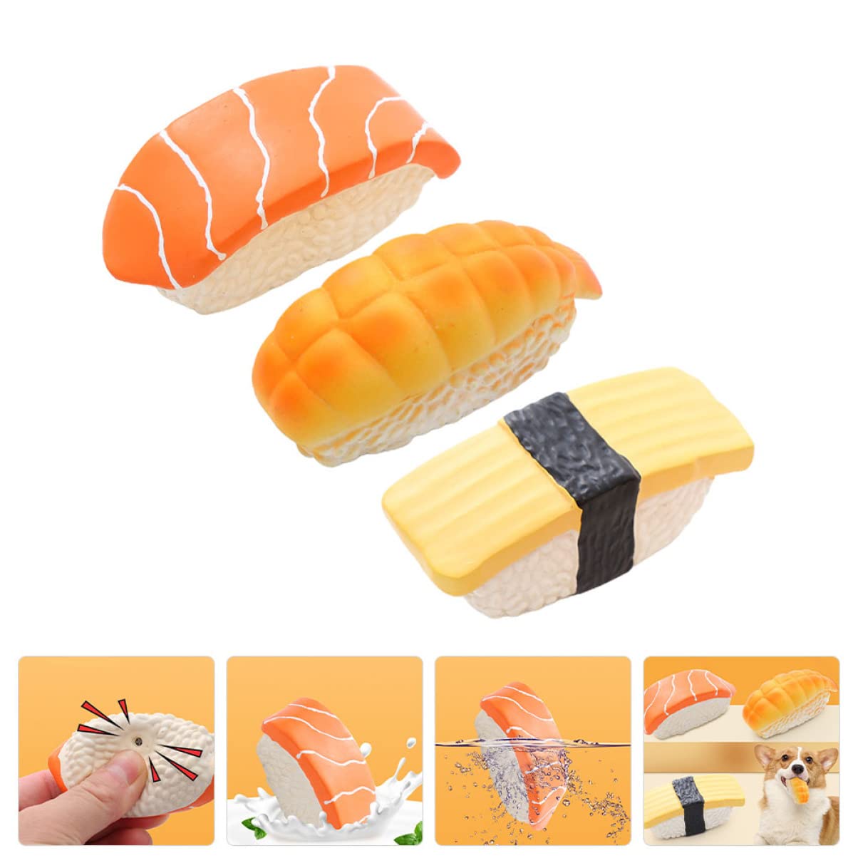 Mipcase 9 Piezas Perro De Juguete Juguetes De Goma para Masticar Perros Juguetes De Látex para Perros Chirriantes Juguete para Masticar Cachorro Perrito Juguete Mascota El Perro Emulsión